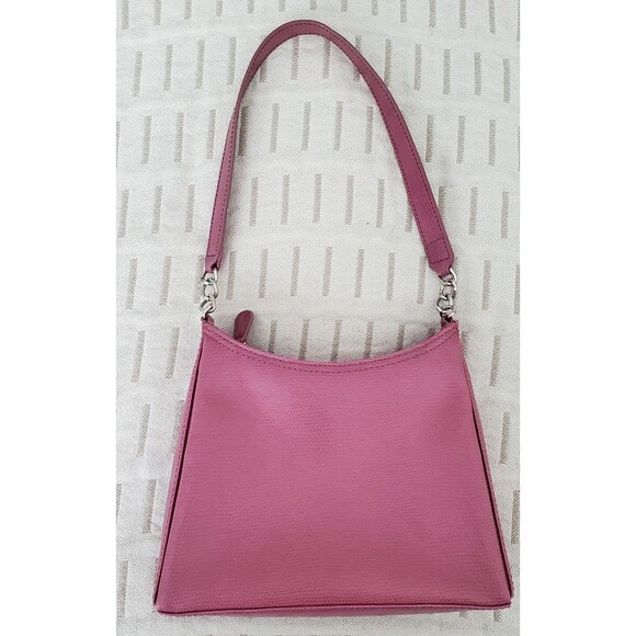 Liz Claiborne Handbags - Liz Claiborne Pink Mini Shoulder Bag Y2K Textured Faux Leather Pink Lining